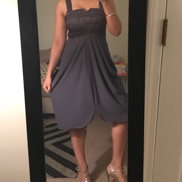 Gray drapey dress by Demi Couture Plastic Island - Picture 3 of 7